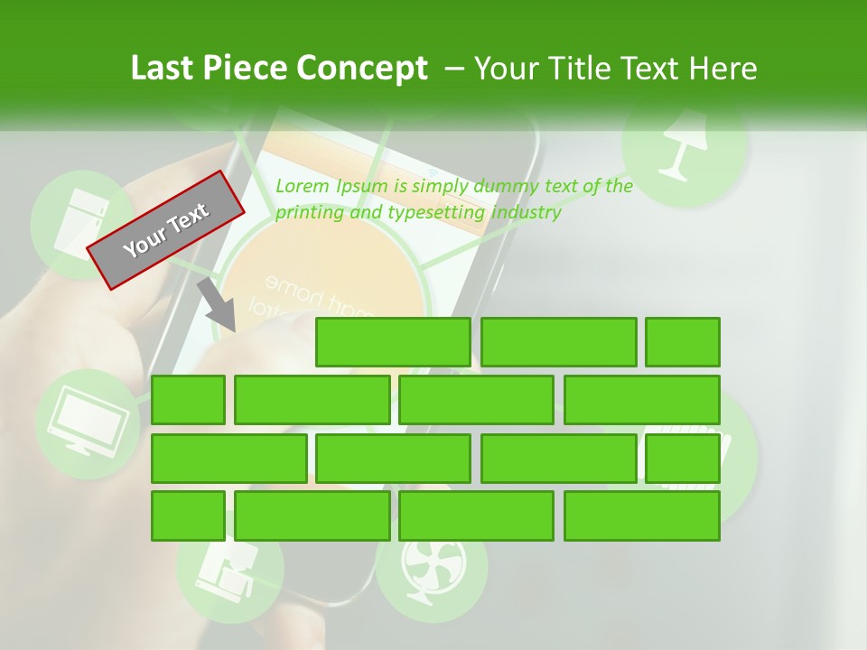 A Person Holding A Smart Phone With Icons Surrounding It PowerPoint Template