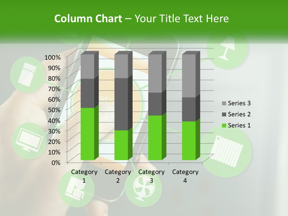 A Person Holding A Smart Phone With Icons Surrounding It PowerPoint Template