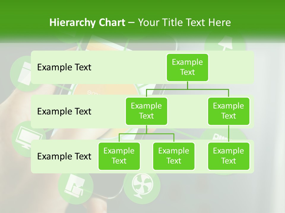 A Person Holding A Smart Phone With Icons Surrounding It PowerPoint Template