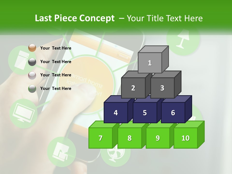 A Person Holding A Smart Phone With Icons Surrounding It PowerPoint Template