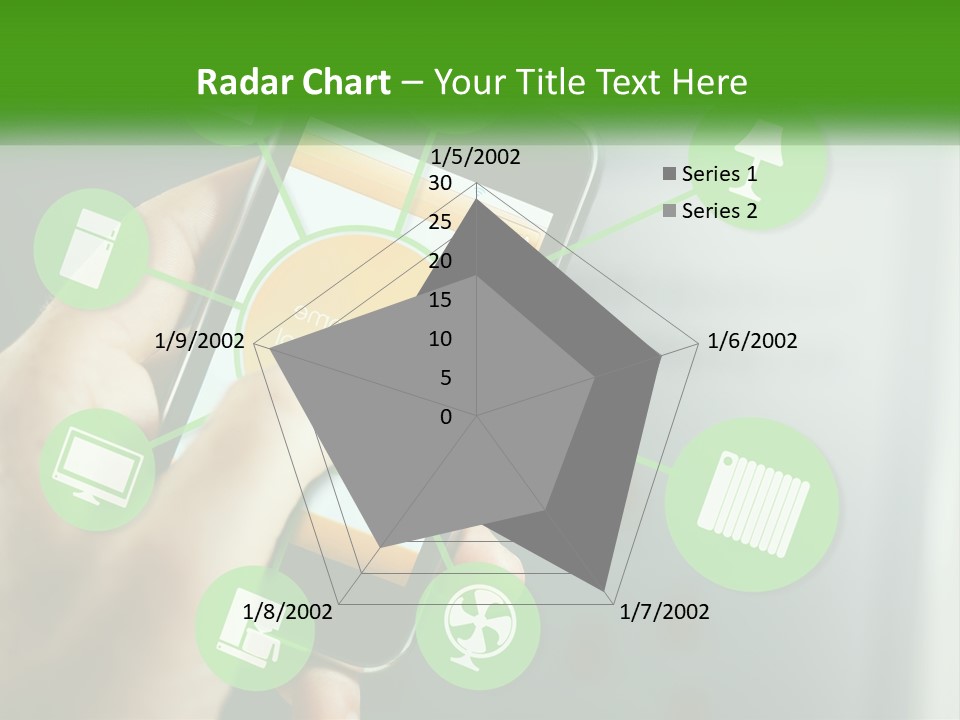 A Person Holding A Smart Phone With Icons Surrounding It PowerPoint Template