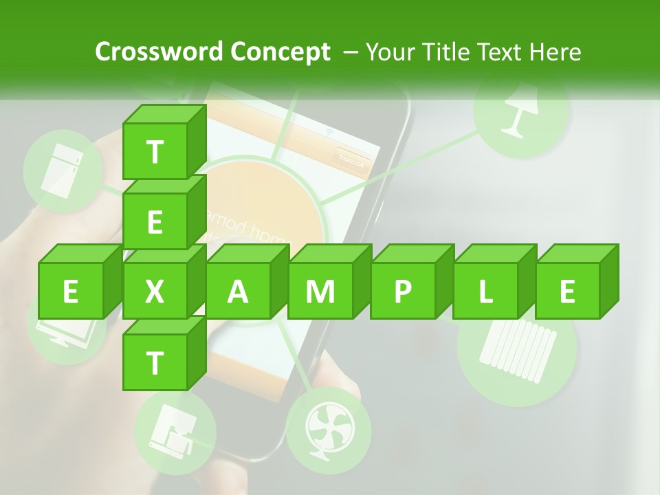 A Person Holding A Smart Phone With Icons Surrounding It PowerPoint Template