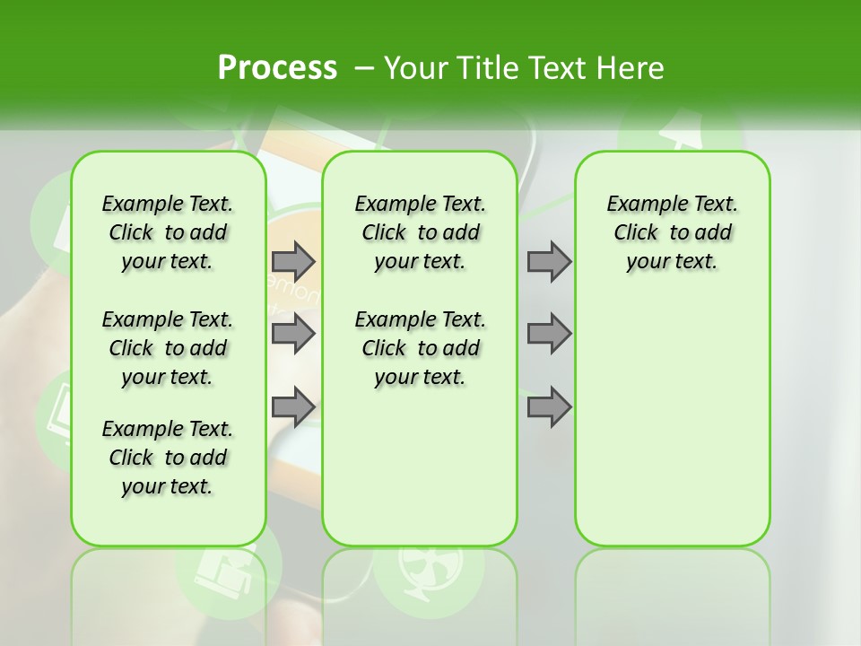 A Person Holding A Smart Phone With Icons Surrounding It PowerPoint Template