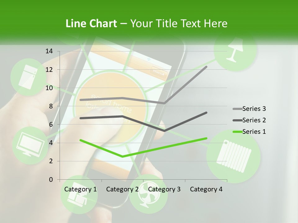 A Person Holding A Smart Phone With Icons Surrounding It PowerPoint Template