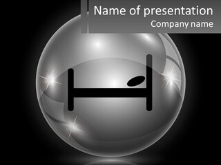 A Glass Ball With A Bed On It PowerPoint Template
