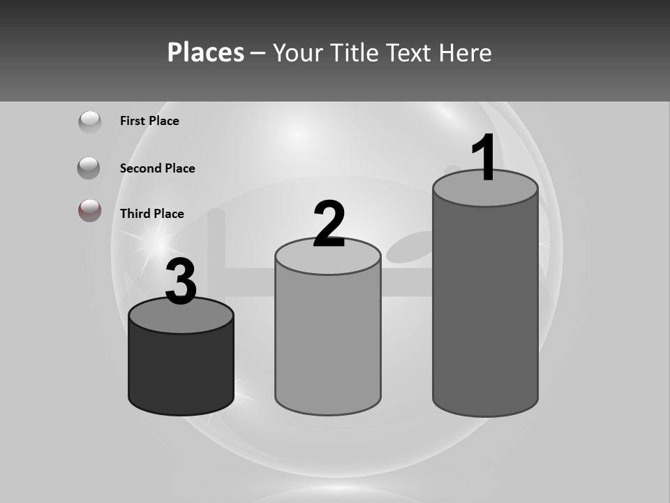 A Glass Ball With A Bed On It PowerPoint Template