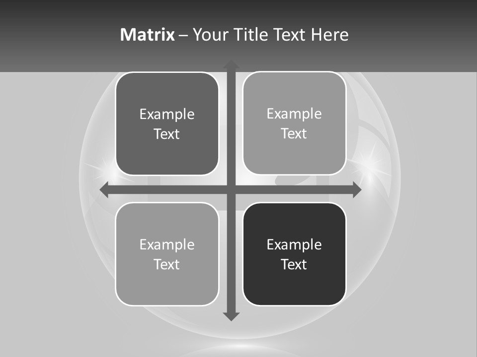 A Glass Ball With A Bed On It PowerPoint Template