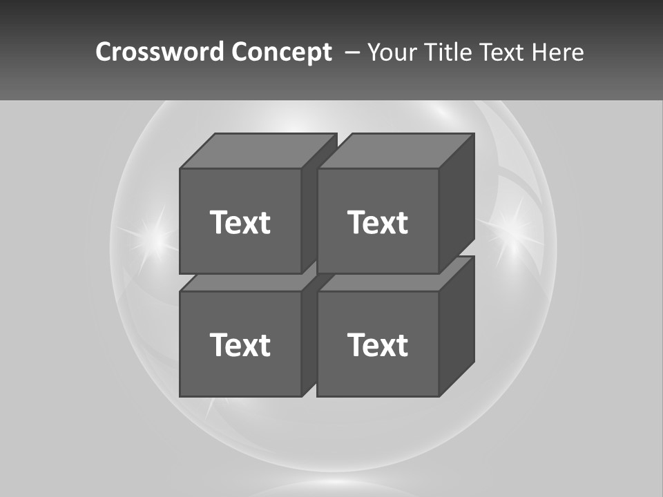 A Glass Ball With A Bed On It PowerPoint Template