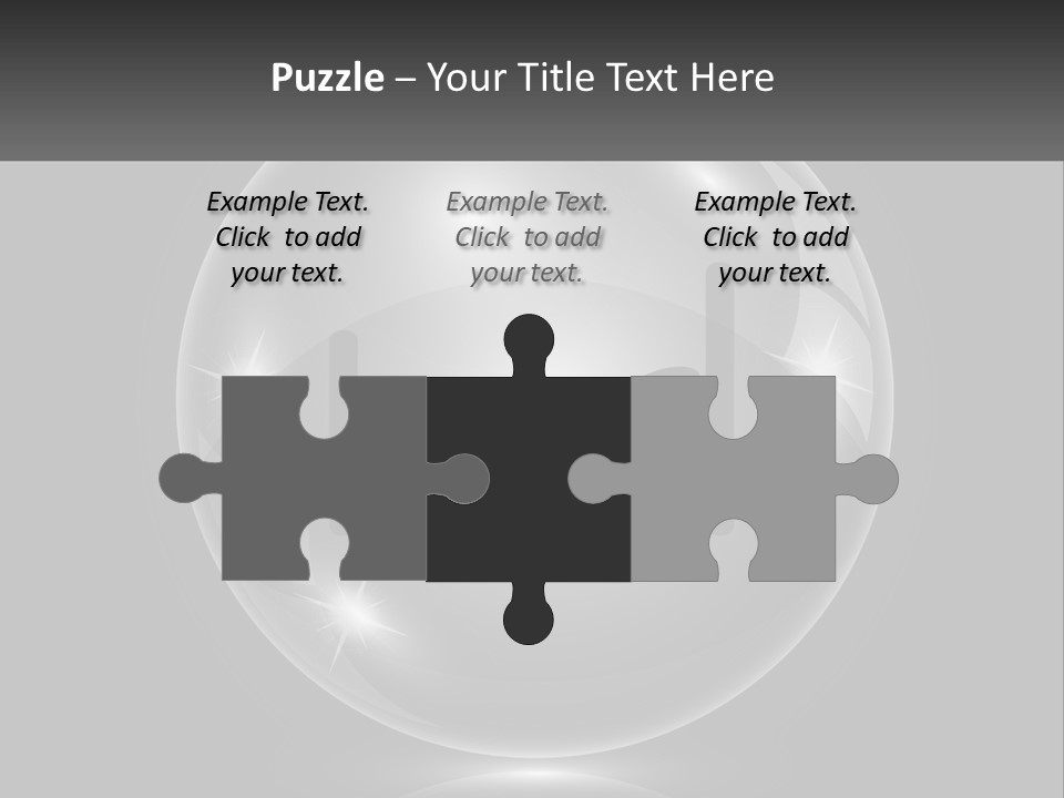 A Glass Ball With A Bed On It PowerPoint Template