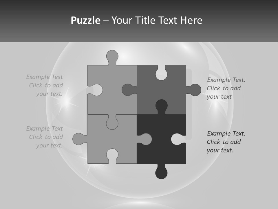 A Glass Ball With A Bed On It PowerPoint Template