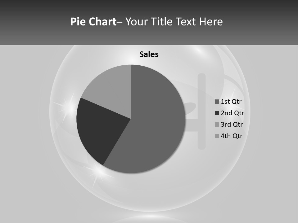 A Glass Ball With A Bed On It PowerPoint Template