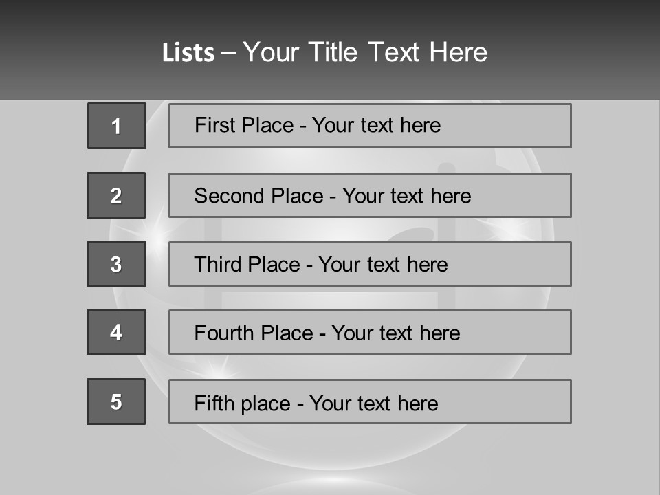 A Glass Ball With A Bed On It PowerPoint Template