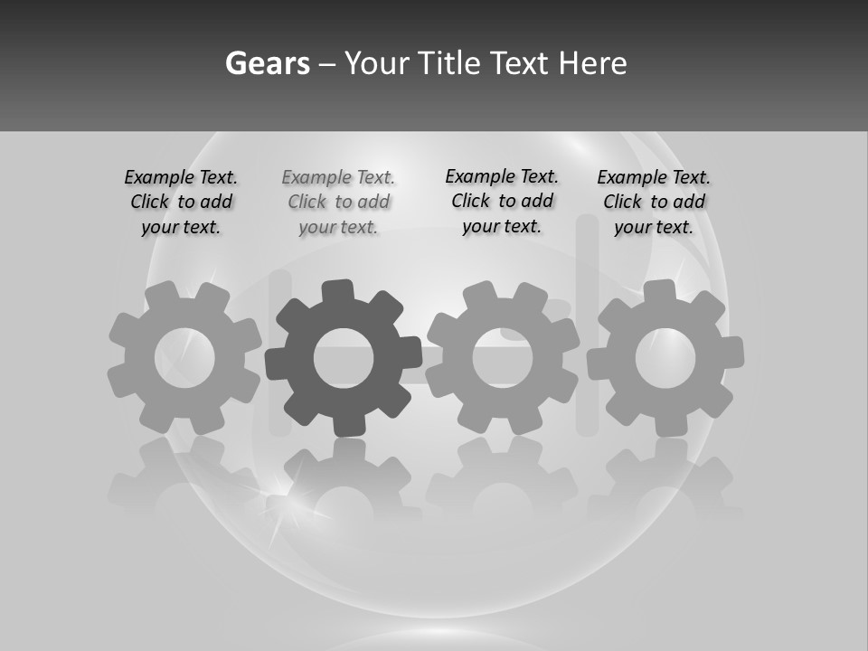 A Glass Ball With A Bed On It PowerPoint Template