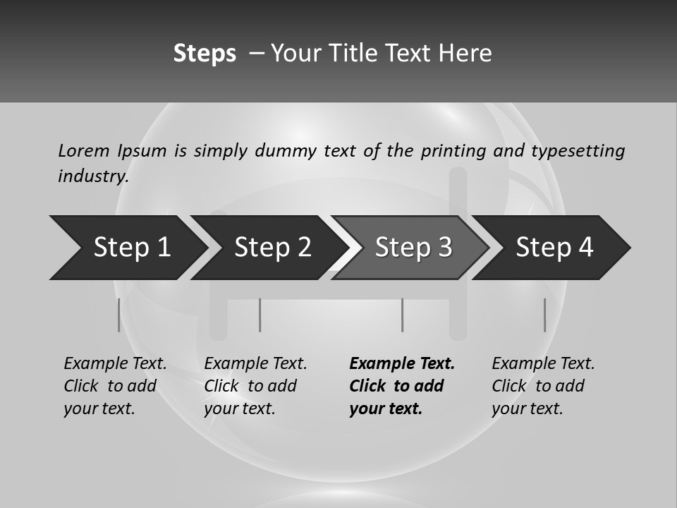 A Glass Ball With A Bed On It PowerPoint Template