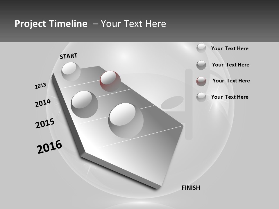 A Glass Ball With A Bed On It PowerPoint Template