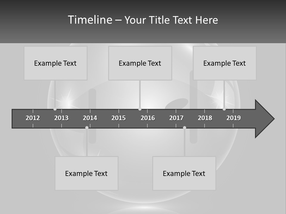A Glass Ball With A Bed On It PowerPoint Template
