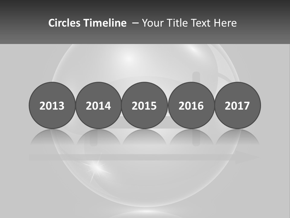 A Glass Ball With A Bed On It PowerPoint Template