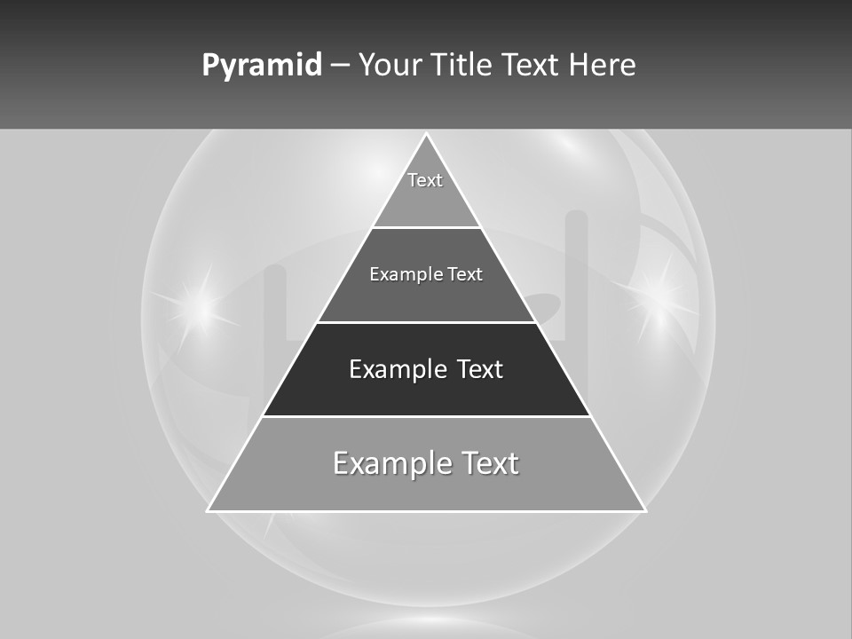 A Glass Ball With A Bed On It PowerPoint Template