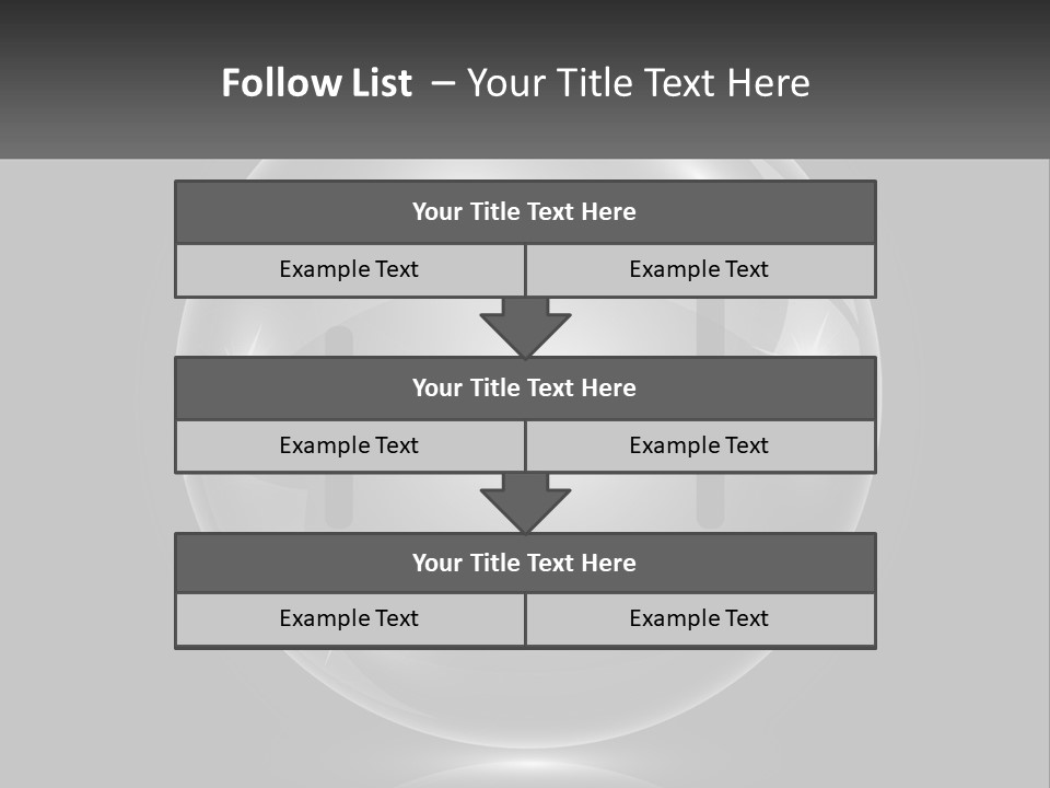 A Glass Ball With A Bed On It PowerPoint Template