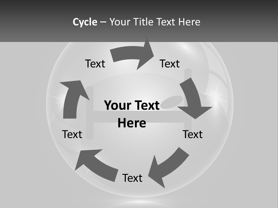 A Glass Ball With A Bed On It PowerPoint Template