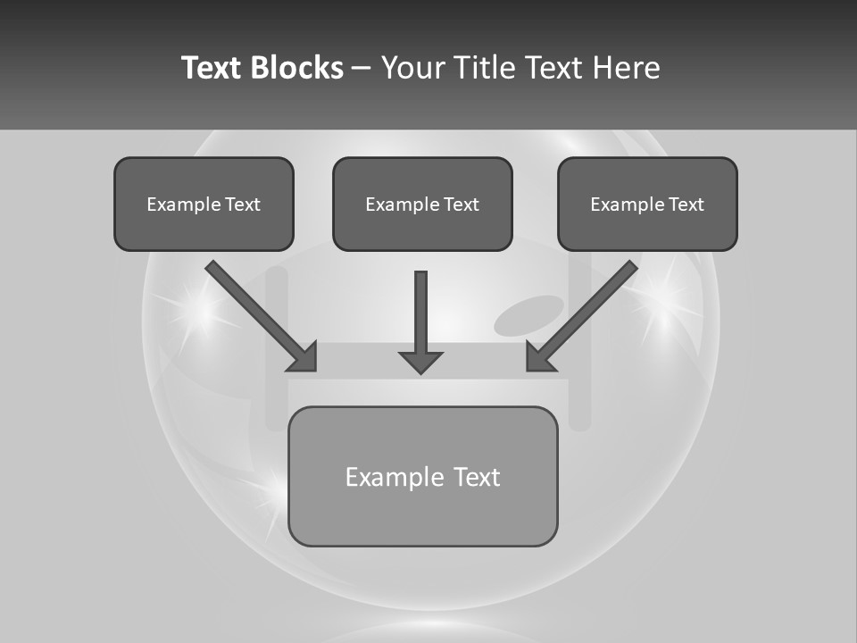 A Glass Ball With A Bed On It PowerPoint Template