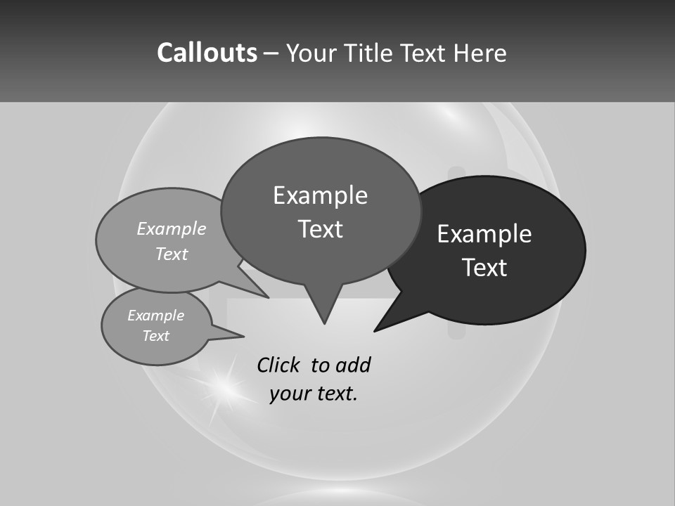 A Glass Ball With A Bed On It PowerPoint Template