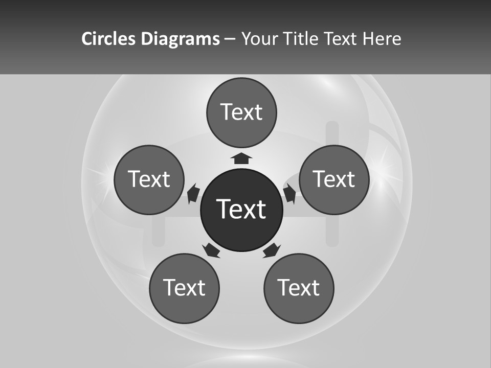 A Glass Ball With A Bed On It PowerPoint Template