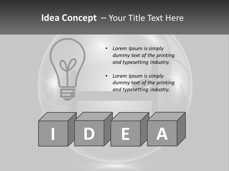 A Glass Ball With A Bed On It PowerPoint Template