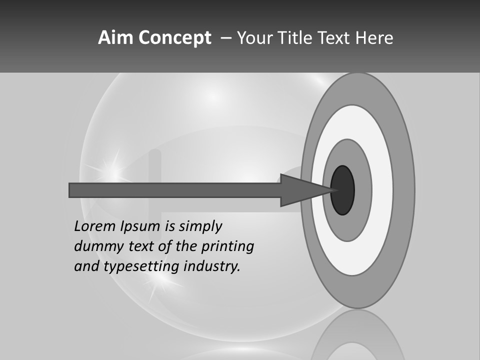 A Glass Ball With A Bed On It PowerPoint Template