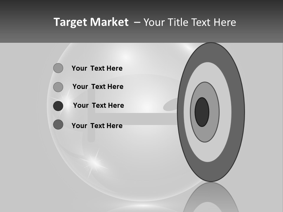 A Glass Ball With A Bed On It PowerPoint Template