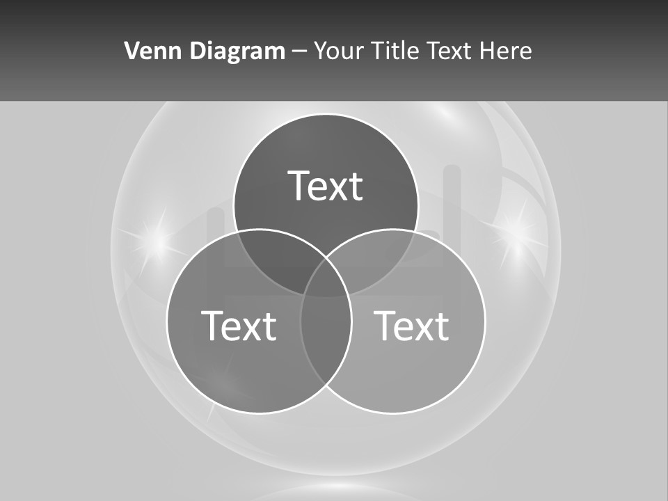 A Glass Ball With A Bed On It PowerPoint Template