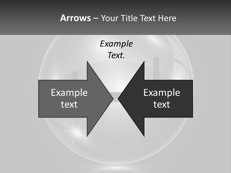 A Glass Ball With A Bed On It PowerPoint Template