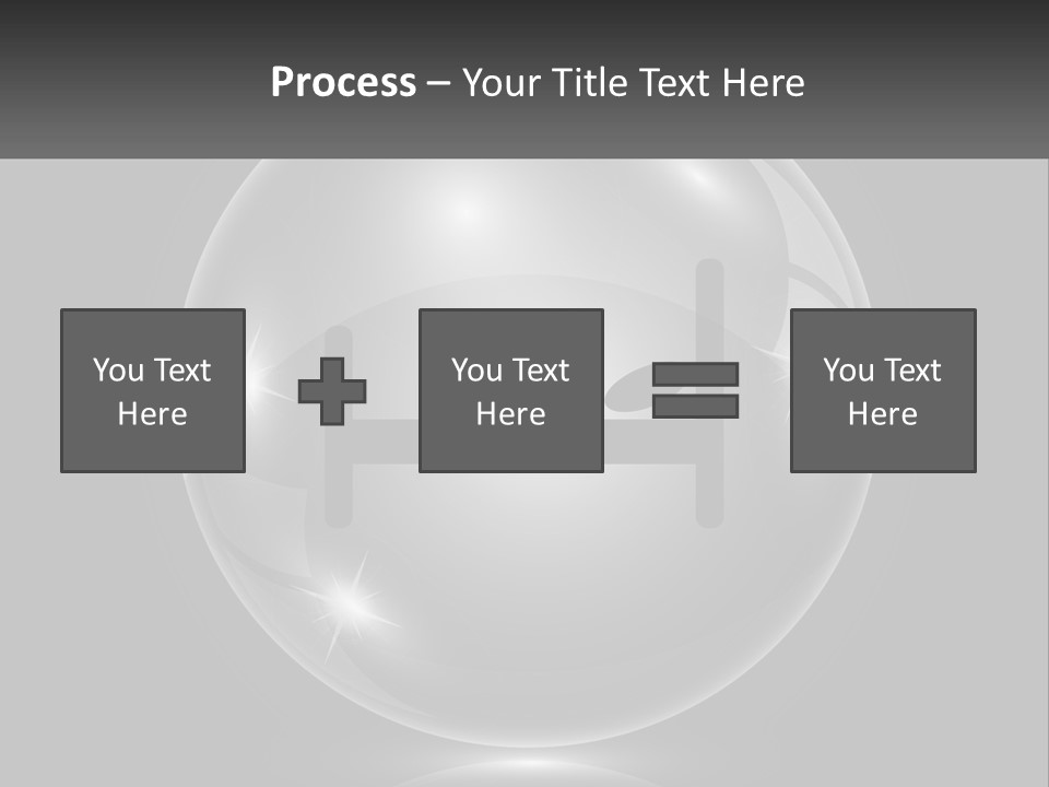 A Glass Ball With A Bed On It PowerPoint Template