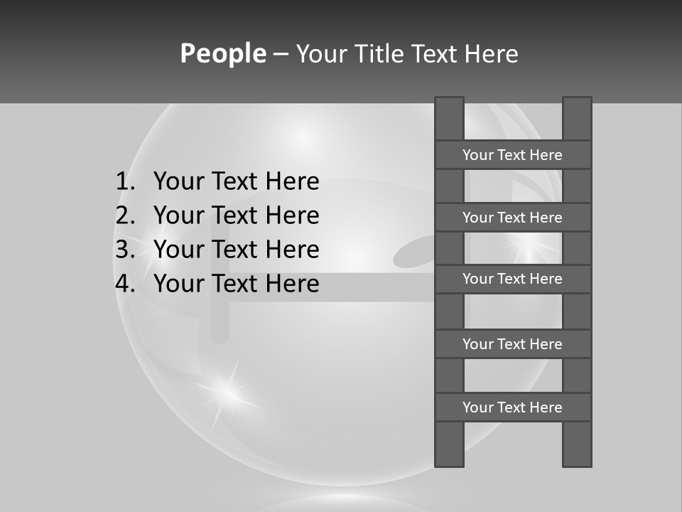 A Glass Ball With A Bed On It PowerPoint Template