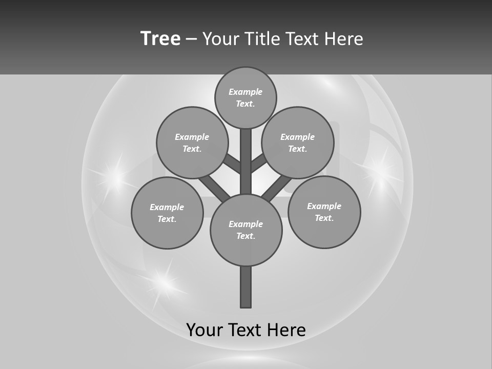 A Glass Ball With A Bed On It PowerPoint Template