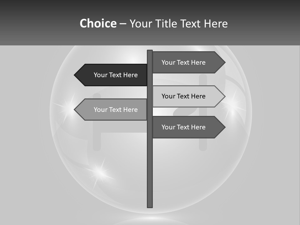 A Glass Ball With A Bed On It PowerPoint Template