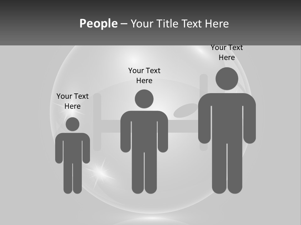 A Glass Ball With A Bed On It PowerPoint Template