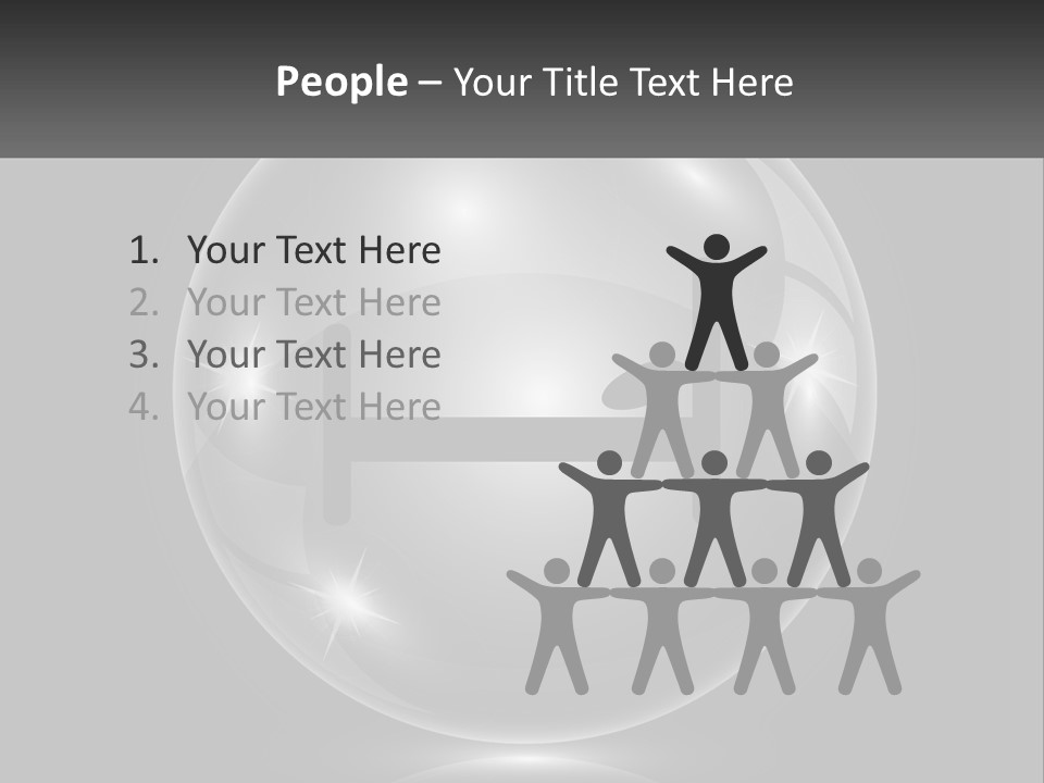 A Glass Ball With A Bed On It PowerPoint Template