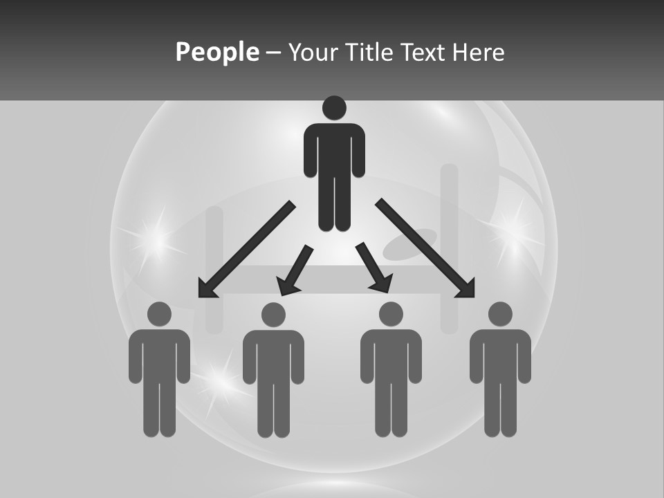 A Glass Ball With A Bed On It PowerPoint Template