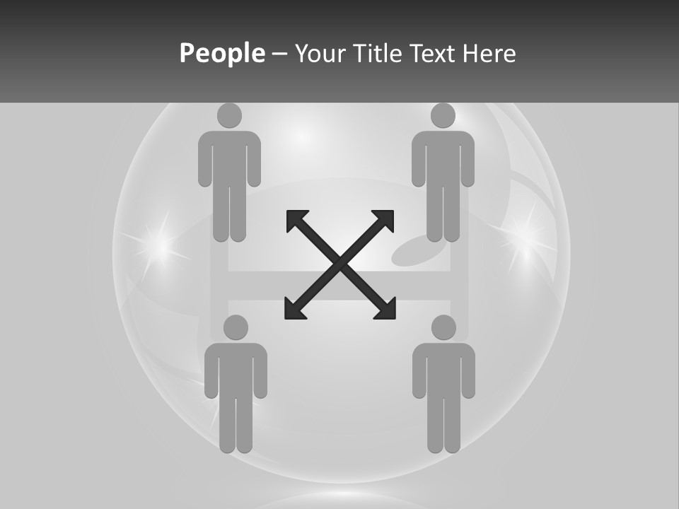 A Glass Ball With A Bed On It PowerPoint Template