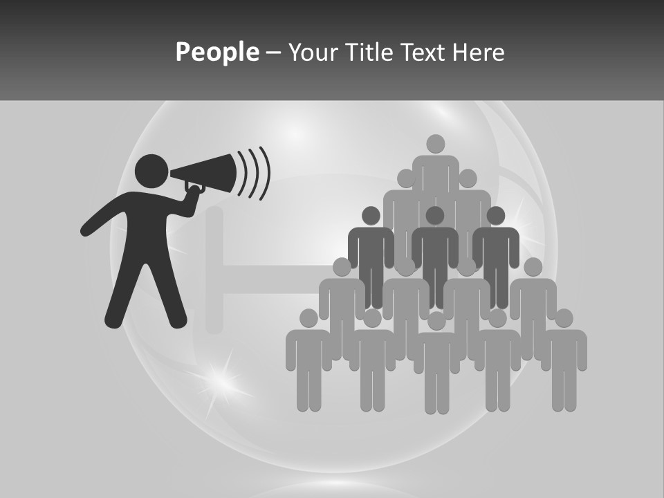 A Glass Ball With A Bed On It PowerPoint Template