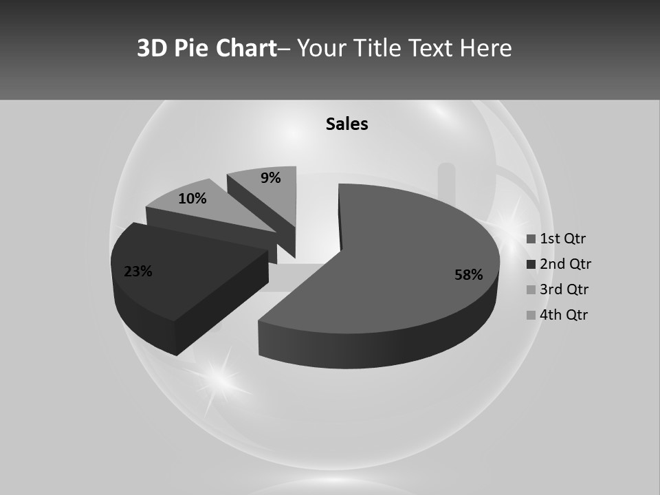 A Glass Ball With A Bed On It PowerPoint Template