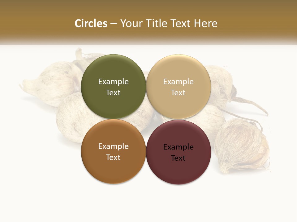 A Bunch Of Garlic On A White Background PowerPoint Template