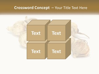 A Bunch Of Garlic On A White Background PowerPoint Template