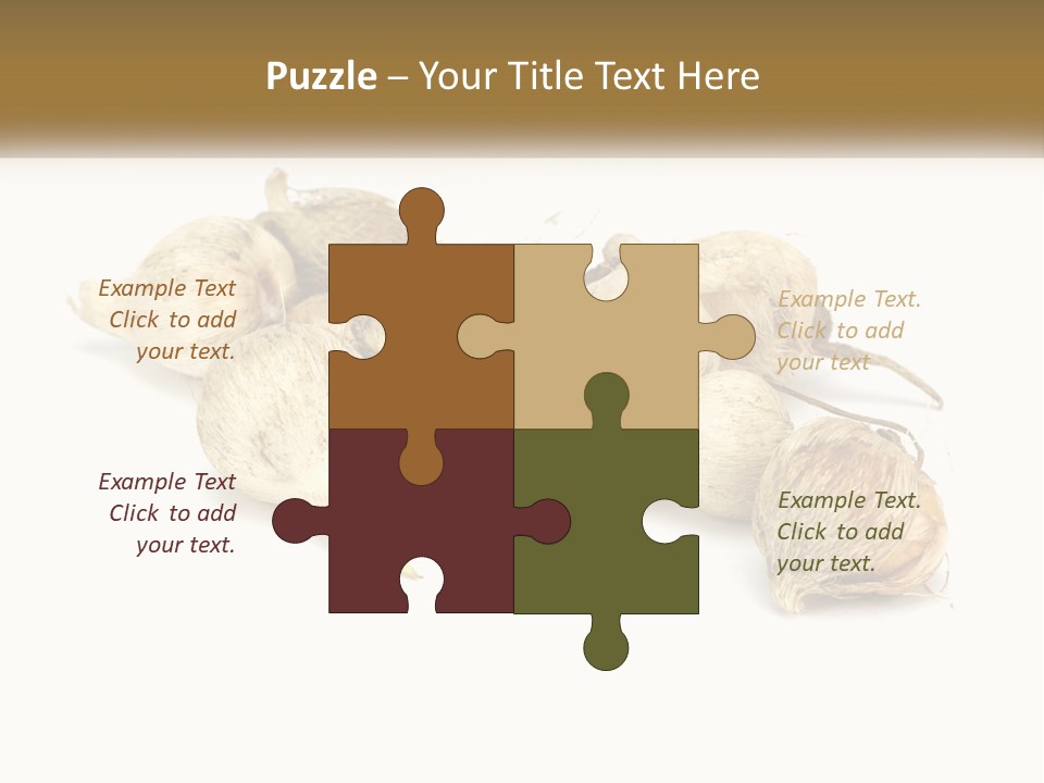 A Bunch Of Garlic On A White Background PowerPoint Template