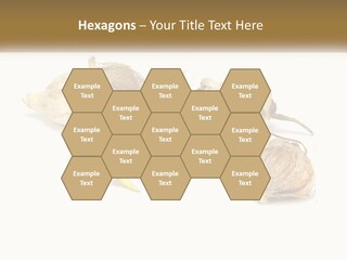 A Bunch Of Garlic On A White Background PowerPoint Template