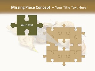 A Bunch Of Garlic On A White Background PowerPoint Template