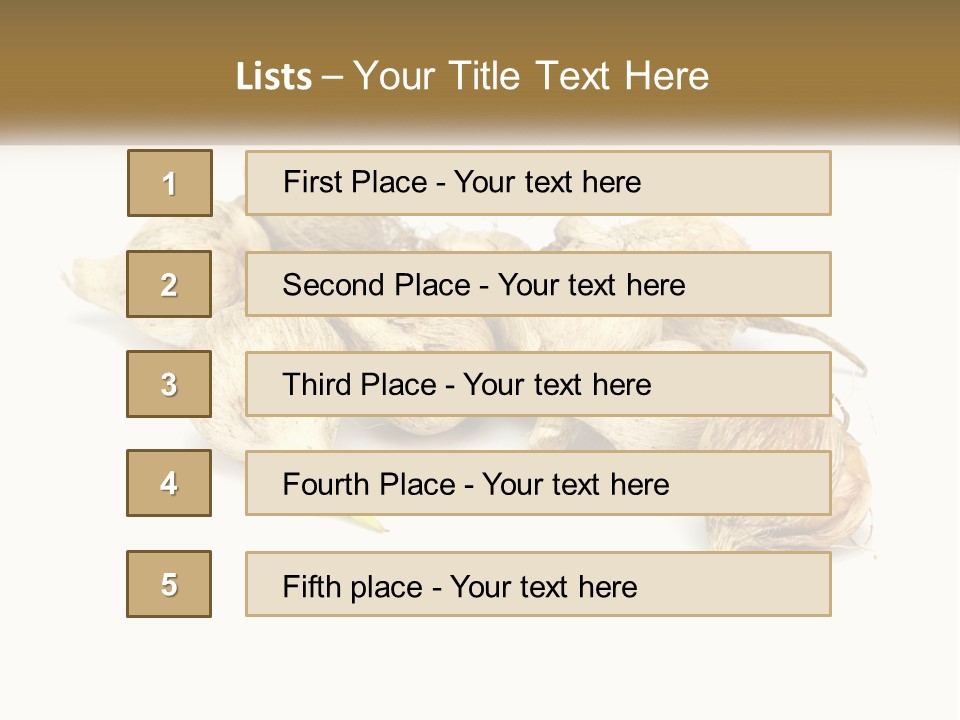 A Bunch Of Garlic On A White Background PowerPoint Template