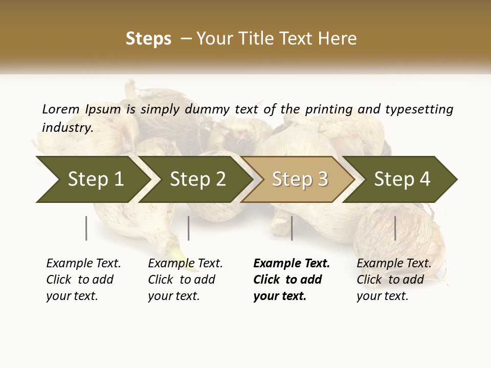 A Bunch Of Garlic On A White Background PowerPoint Template