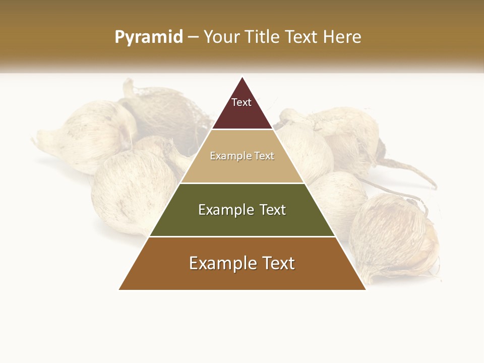 A Bunch Of Garlic On A White Background PowerPoint Template